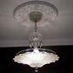167 Vintage Antique Ceiling Light Lamp Fixture Glass Shade Chandelier