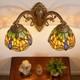 17'double Headed Orange Dragonfly Lampshade Wall Lamp, Tiffany Entrance New Lamp