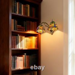 17'Double Headed Orange Dragonfly Lampshade Wall Lamp, Tiffany Entrance New Lamp