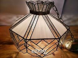 18 Vintage Tiffany Style Hanging Light Lamp Shade Stained Glass Ceiling Fixture