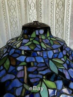 19 Vintage Tiffany Style Wisteria Stained Glass Lamp Shade
