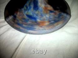 1920s French Art Glass Lamp Base Handblown Signed Le Verre Francais Bronze