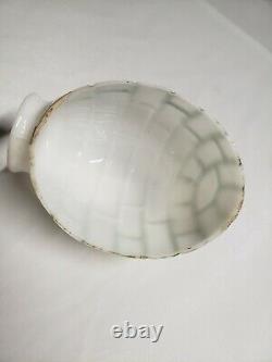 1920s Vintage Antique Igloo Subway Tile Brick Pattern Bathroom Lamp Shade