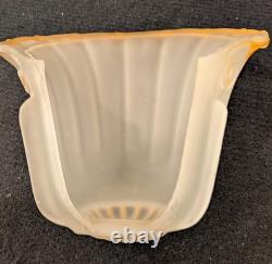 1930s Art Deco Art Glass Slip Shades Set of 3