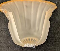 1930s Art Deco Art Glass Slip Shades Set of 3