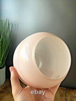 1930s Art Deco Pink Opaline Glass Pendant Light Odeon Ceiling Lamp Shade Vintage