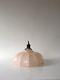 1930s Italian Art Deco Opaline Pink Glass Ceiling Lamp Shade Light Vintage