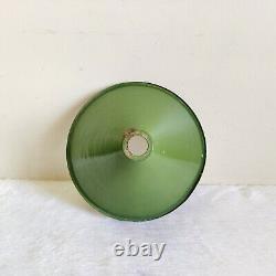 1950s Vintage Iron Enamel Green Electric Lamp Shade Decorative Lighting 5A