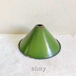 1950s Vintage Iron Enamel Green Electric Lamp Shade Decorative Lighting 5A