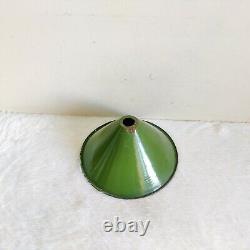 1950s Vintage Iron Enamel Green Electric Lamp Shade Decorative Lighting 5A