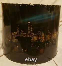 1960S Vintage Lampshade New York Cityscape Gorgeous Extremely Rare