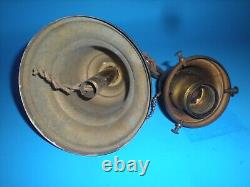 2-12 Antique Brass Ceiling Pendant Fixtures & vtg Pair Art Deco Tassel Shades