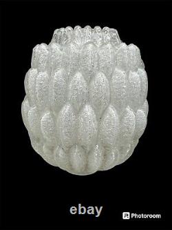 2- Antique Frosted Glass Shade Victorian Scallop Chandelier Pendant Sconce Light