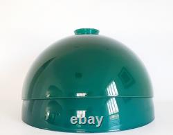 (2) Antique Oringinal Cased Green Emeralite Table Desk Lamp Dome Shade