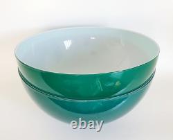 (2) Antique Oringinal Cased Green Emeralite Table Desk Lamp Dome Shade