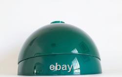 (2) Antique Oringinal Cased Green Emeralite Table Desk Lamp Dome Shade