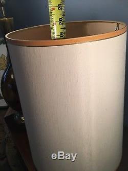 2 Fabulous Vintage Drum Barrel Lamp Shades MCM 19L x 15D Excellent Cond