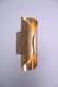 2 Light Curved Shades Handmade Vintage Wall Mid Century Modern Raw Brass Sputnik