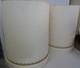 2 Mcm Vtg Tapered Drum Lamp Shades 23 Tall Fabric Gold Trim Hollywood Regency