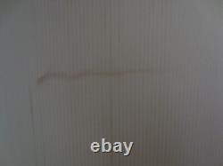 2 MCM Vtg Tapered Drum Lamp Shades 23 Tall Fabric Gold Trim Hollywood Regency