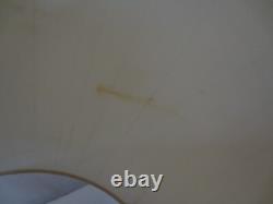 2 MCM Vtg Tapered Drum Lamp Shades 23 Tall Fabric Gold Trim Hollywood Regency