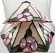2 Matching Vintage Dale Tiffany Inc. Pink Flower Lamp Stained Glass Shade 13.5