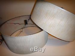2 Mid Century Vintage textured Lamp Shade Modern Atomic