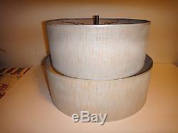 2 Mid Century Vintage textured Lamp Shade Modern Atomic