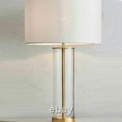 2 PACK Touch Dimmable Table Lamp Gold, Glass & White ShadeModern Bedside Light