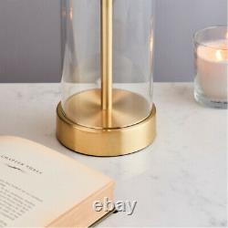 2 PACK Touch Dimmable Table Lamp Gold, Glass & White ShadeModern Bedside Light
