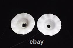 2 Pc Glass White Lamp Shade Vintage Antique Home Decor PT-29