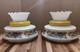 2 Vintage Hurricane Lamp Shades (gwtw) Abigail Adams Milk Glass Hand Painted