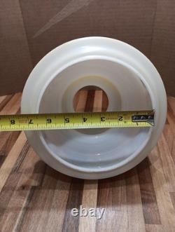 2 VINTAGE HURRICANE LAMP SHADES (GWTW) Abigail Adams MILK Glass HAND PAINTED