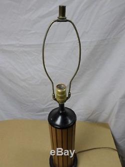 2 VINTAGE MID CENTURY DANISH MODERN HANS WEGNER TABLE LAMPS with SHADES
