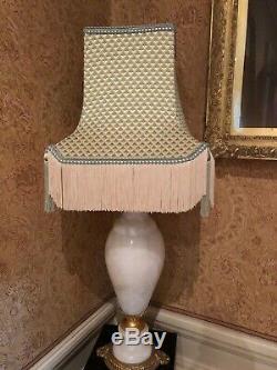2 Vintage Victorian Traditional Deco Downton Abbey 100% Silk Geen/Gold Lampshade