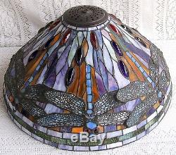 20 Vintage Stained Glass Dragonfly Lamp, Stained Glass Dragonfly Lamp Shade