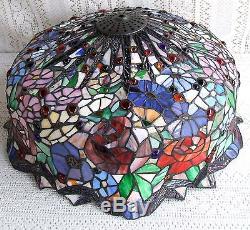 20 VINTAGE TIFFANY STYLE WISTERIA STAINED GLASS LAMP SHADE #349