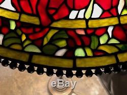 23 1/2 Vintage Tiffany Style Stained Glass Lamp Shade