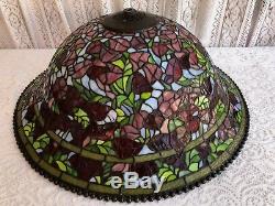 23 1/2 Vintage Tiffany Style Stained Glass Lamp Shade