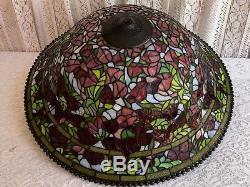 23 1/2 Vintage Tiffany Style Stained Glass Lamp Shade
