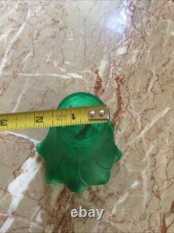 3 Antique Lily Lamp Shade, Green 6 Tall 4 1/2 Wide 1 1/2 fitter Replacements