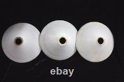 3 PC White Glass Lamp Shade Vintage Home Decor Antique Collectible PT-41