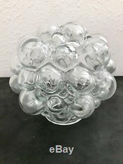 3 VTG Mid Century Modern Helena Tynell Style Bubble Glass Light Lamp Shades