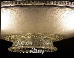 335 Vintage Antique 40's Ceiling Lamp Fixture Glass Shade Chandelier 3 Lights