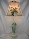34tall Porcelain Vintage Art Deco Lady Lamp With Beaded Flower Shade