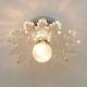 367b Vintage Antique Art Deco Starburst Ceiling Light Glass Shade Lamp Fixture