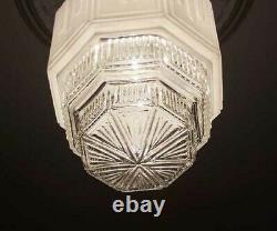 375 Vintage Antique Ceiling Light Glass Shade Lamp Skyscraper Bath Hall