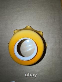 3vtg Art Deco Cased Butterscotch Hand Made Blown Glass Lamp/light Shades