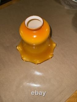 3vtg Art Deco Cased Butterscotch Hand Made Blown Glass Lamp/light Shades