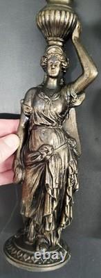 4 Antique Victorian Neo Classical Ladies Sculptures Bronze 21